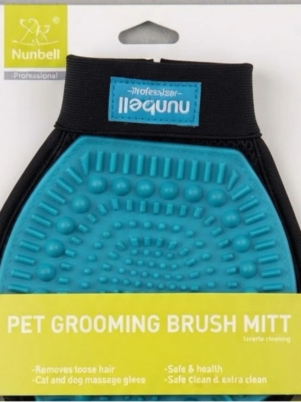nunbell pet grooming brush mitt Gloves - Blue - BRAND NEW